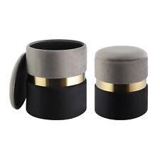 2er Set Hocker mit Stauraum