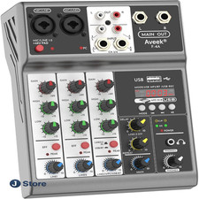 Aveek 4-Kanal Audio Mixer