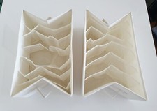 2 CREME WEIßE ORGANIZER FÜR DEN KLEIDERSCHRANK HOSEN PULLIS ORDNUNG AUFBEWAHRUNG
