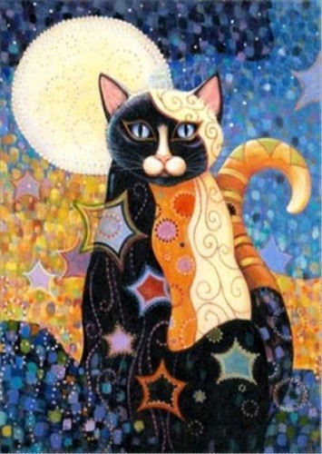 Diamond painting katze - painting, im