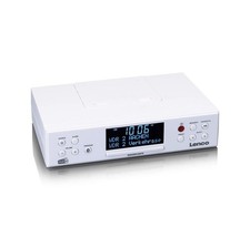 LENCO KCR-190WH Küchenradio Unterbau Weiß mit PLL-FM-Radio DAB+ Bluetooth 3,3"