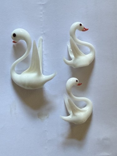 Lauscha schwan familie - schwan, glas