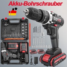 Akkuschrauber Akkubohrer 21 V Li-Ion Bohrschrauber Mit 2 Akku Ladegerät