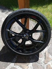 4x Felgen Estoril 8J x 19 ET50 Schwarz, Reifen 235/35R19 (91Y)  Michelin CUP2