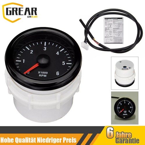 12v 6000rpm gauge auto - 12v, 0-6000rpm