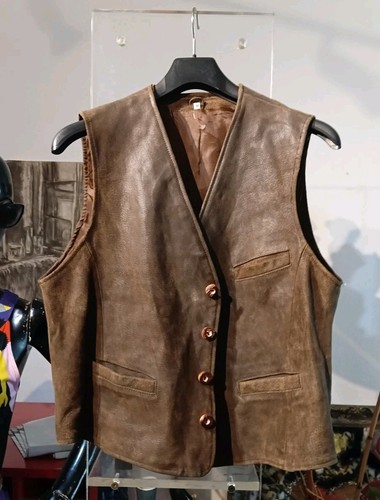 Trachten leder weste - leder,