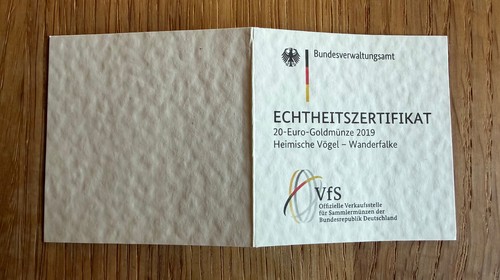 Echtheitszertifikat für - , 20