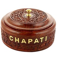 Wooden Chapati Box Stainless