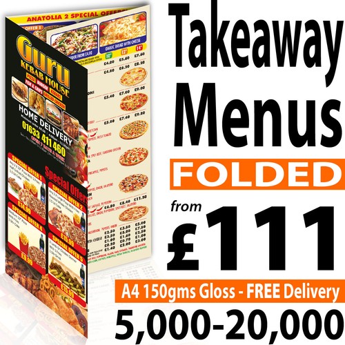 Takeaway gefaltete farbe - gefaltete, a5