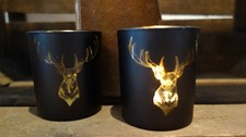 Teelichtglas mit Hirsch