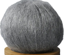 Mohair Wolle - sehr fein- schwarz melliert- 50 gr. - siehe Foto!