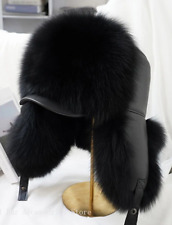 Hochwertige Winter Russische Trapper Mütze Unisex Echt Fuchspelz Mütze Herren Damen Beanie