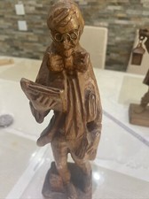 Holzfigur Holz  geschnitzt Der Bücherwurm 40cm