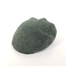 Hanna Hats Of Donegal Schiebermütze Herren M Grün Tweed Wolle Flat Cap Vintage