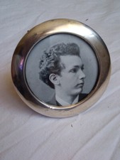 Robbe & Berking 800er echt Silber Stand Bilderrahmen um 1900 Glas 9 cm