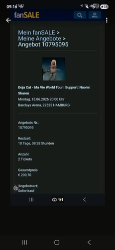 Konzert tickets hamburg - hamburg, doja