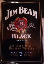 Jim Beam Whiskey Metall Schild Deko Blech Sammler