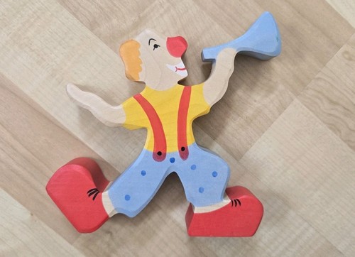 Holztiger clown trompetend - holztiger,