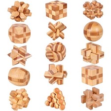 Holz Knobelspiele 15tlg 3D