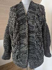 UNIKAT WINTER JACKE DAMEN HANDMADE SELBSTGESTRICKT STRICKJACKE GR. 40/42 NEU 
