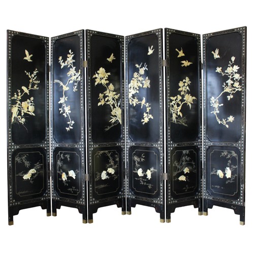 Chinesischer lack paravent - chinesischer, lack-paravent