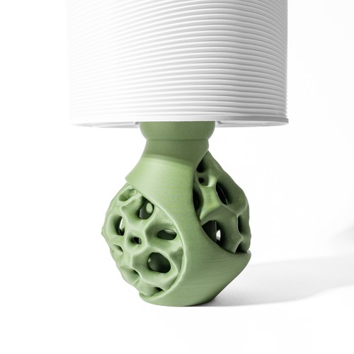 Tischlampe lochkugel druck - tischlampe, 3d-druck