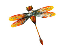 Libelle Metall Wanddeko Deko