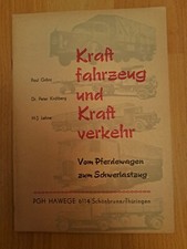 KRAFTFAHRZEUGE UND KRAFTVERKEHR PGH HAWEGE 1968