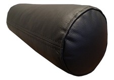 Schwarz Echt Leder Nackenrolle Durchmesser 15cm Sofa Couch Nackenkissen Kissen
