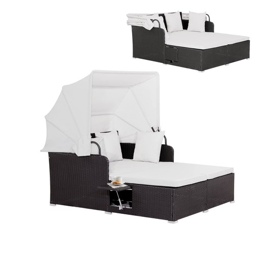 Rattan lounge gartenliege - rattan,