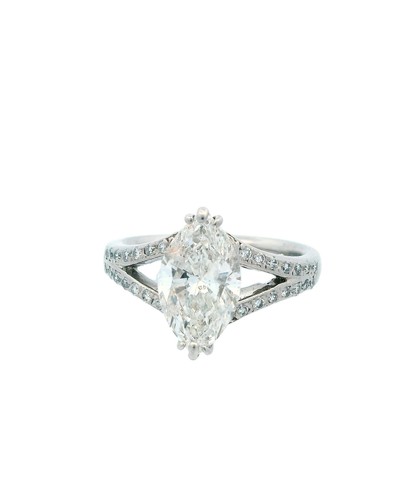 Platin ring mit - platin, diamant