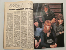The Sweet - Very rare newspaper from Finland from 1976 ( Full magazine )
