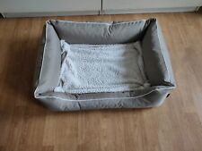 Lebon Hundebett Hundekorb Hundekörbchen  Paula 1 - 80x60x20cm Grau mit Decke