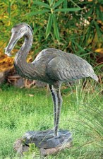 Bronzefigur Graureiher 60cm