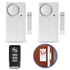 2× Türalarm Fensteralarm Alarmanlage 110dB Sirene Sensoren mit 1 Fernbedienungen