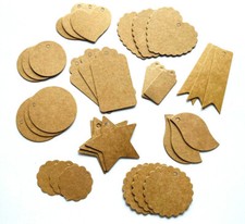 Kraftpapier Geschenkanhänger Papier Anhänger Tags Label Etiketten braun paper