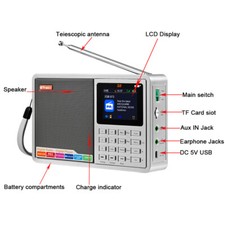 Tragbarer DAB+ RDS Radio FM