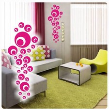 Wandtattoo Retro Dots Kreise Punkte Wandaufkleber Vintage SET Wandsticker W005 