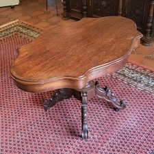 antik: 1890*Vollholz Salontisch*Kaffeetisch*Mittelfuß*