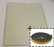 Sichtscheibe mittig für Eurotherm Topas Kaminofen Ersatzteil Kaminscheibe