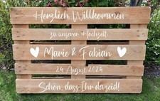 Willkommensschild Hochzeit