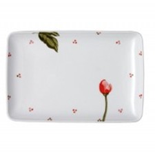 HUTSCHENREUTHER EVE "PINK LADY" PLATTE ECKIG 24 CM  ( NEU & OVP)