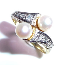 Ring 2 Akoya Perlen +