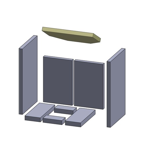 Heizgasumlenkplatte 360 260 - 360, x