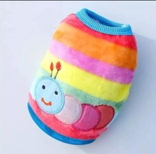 XL Hundepullover Kuschelig Pullover Hoodie Regenbogen Farben Süss Hund  NEU
