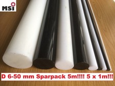 POM Rundstab Stab 5m!!! Sparpack D6-50mm POM Kunststoff Stange POM C 5x 1 Meter!