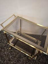 Servierwagen aus Messing und