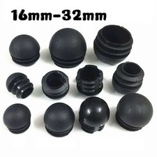 Schwarze Rohrstopfen Halbkugel