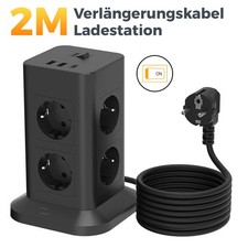 8 Fach Steckdosenleiste USB C