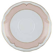 Untertasse für Kaffee Schirnding Bavaria Duomo Tosca Rosenholzkante mit Goldrand